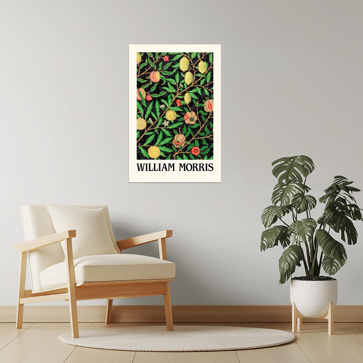 William Morris Fruit and Leaves | Vintage Exhibition Poster