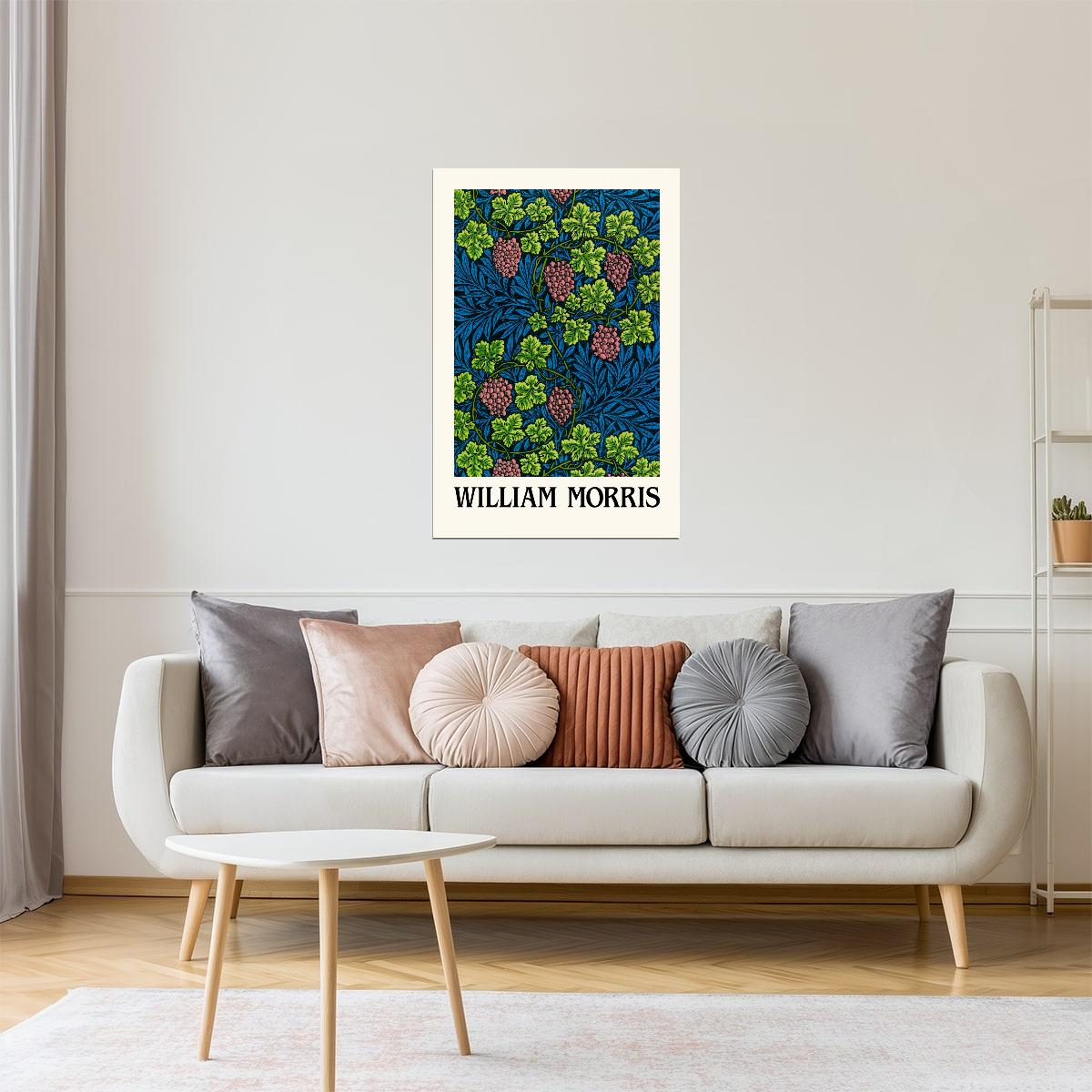William Morris Grape Vine | Vintage Floral Pattern Print Poster