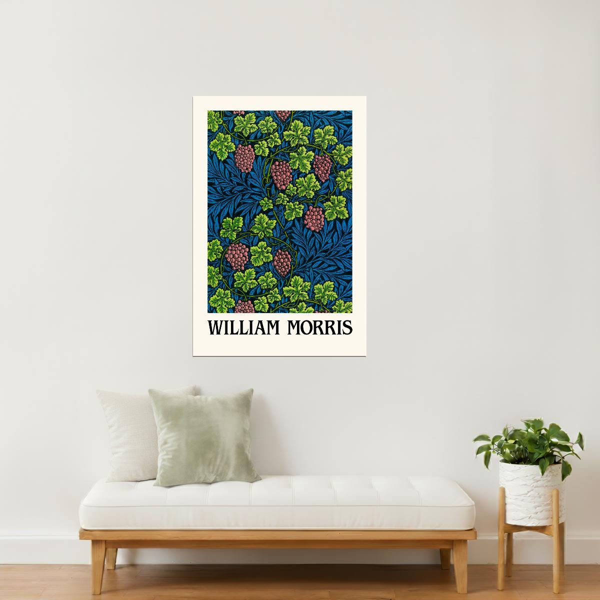 William Morris Grape Vine | Vintage Floral Pattern Print Poster