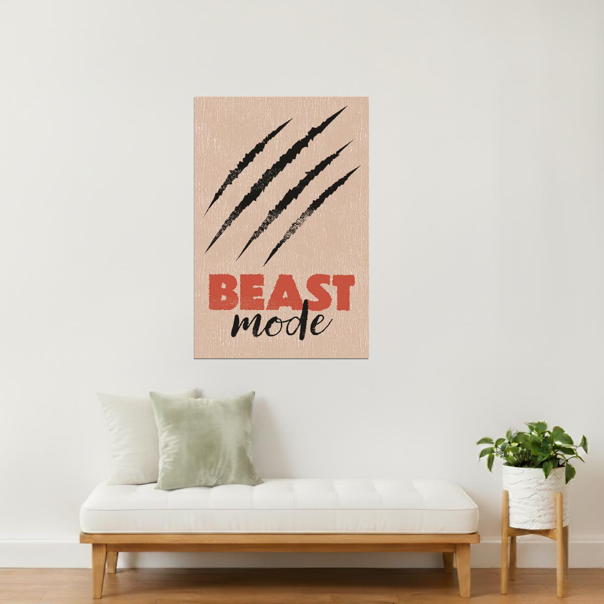 Beast Mode | Gym Inspiration Wall Art Poster