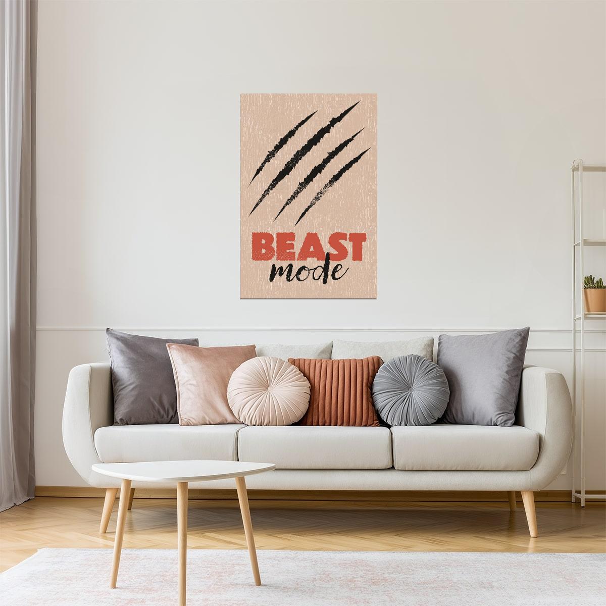 Beast Mode | Gym Inspiration Wall Art Poster