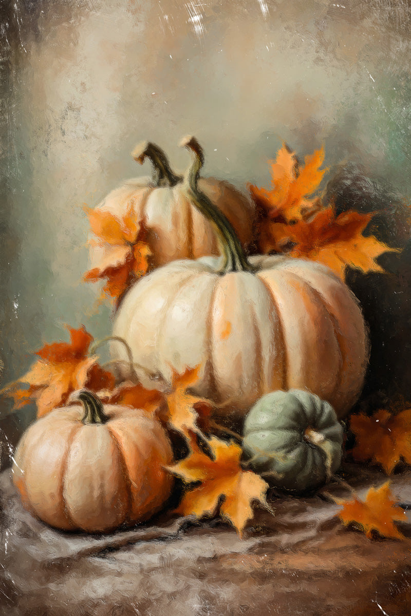 Pumpkin Harvest | Cozy Autumn Halloween Wall Art Print Poster