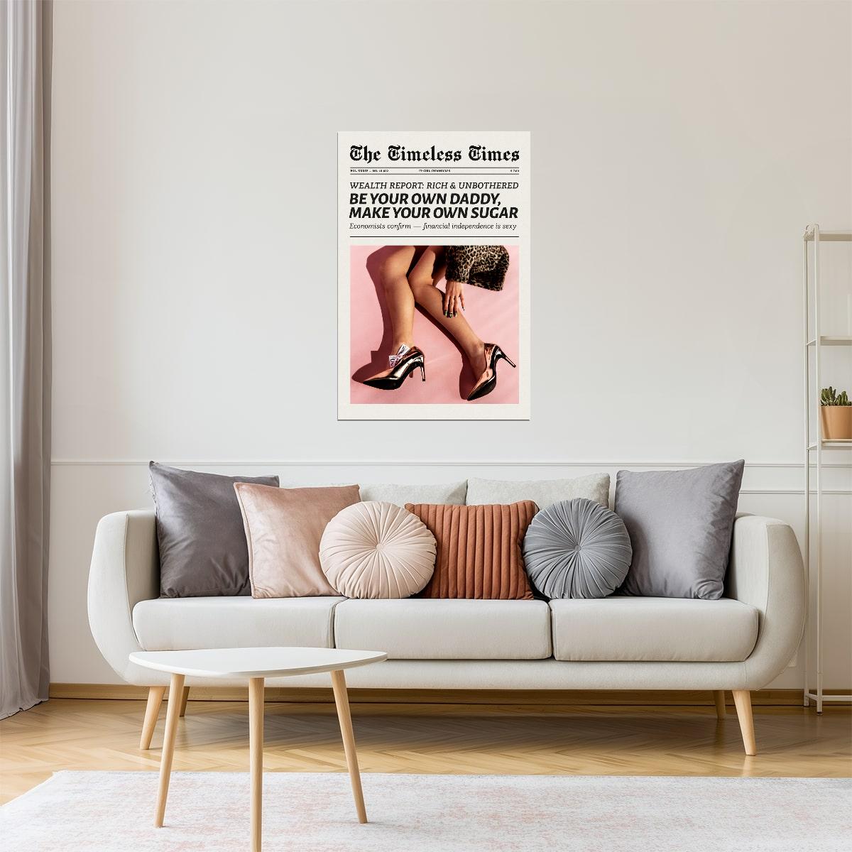 Be Your Own Daddy | Feminist Newspaper Print Poster