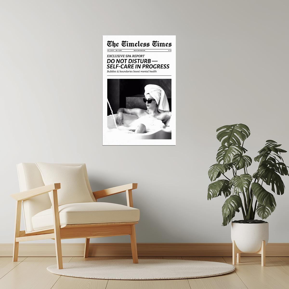 Do Not Disturb | Self Care Newspaper Wall Art Poster
