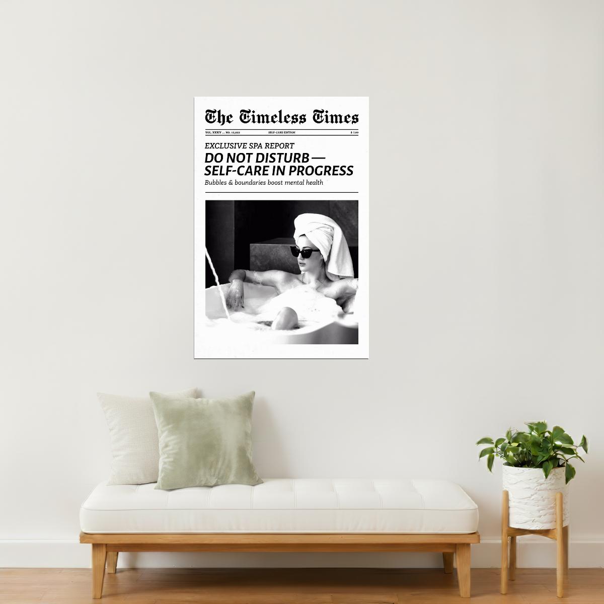 Do Not Disturb | Self Care Newspaper Wall Art Poster