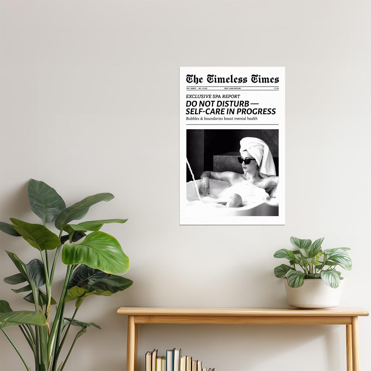 Do Not Disturb | Self Care Newspaper Wall Art Poster