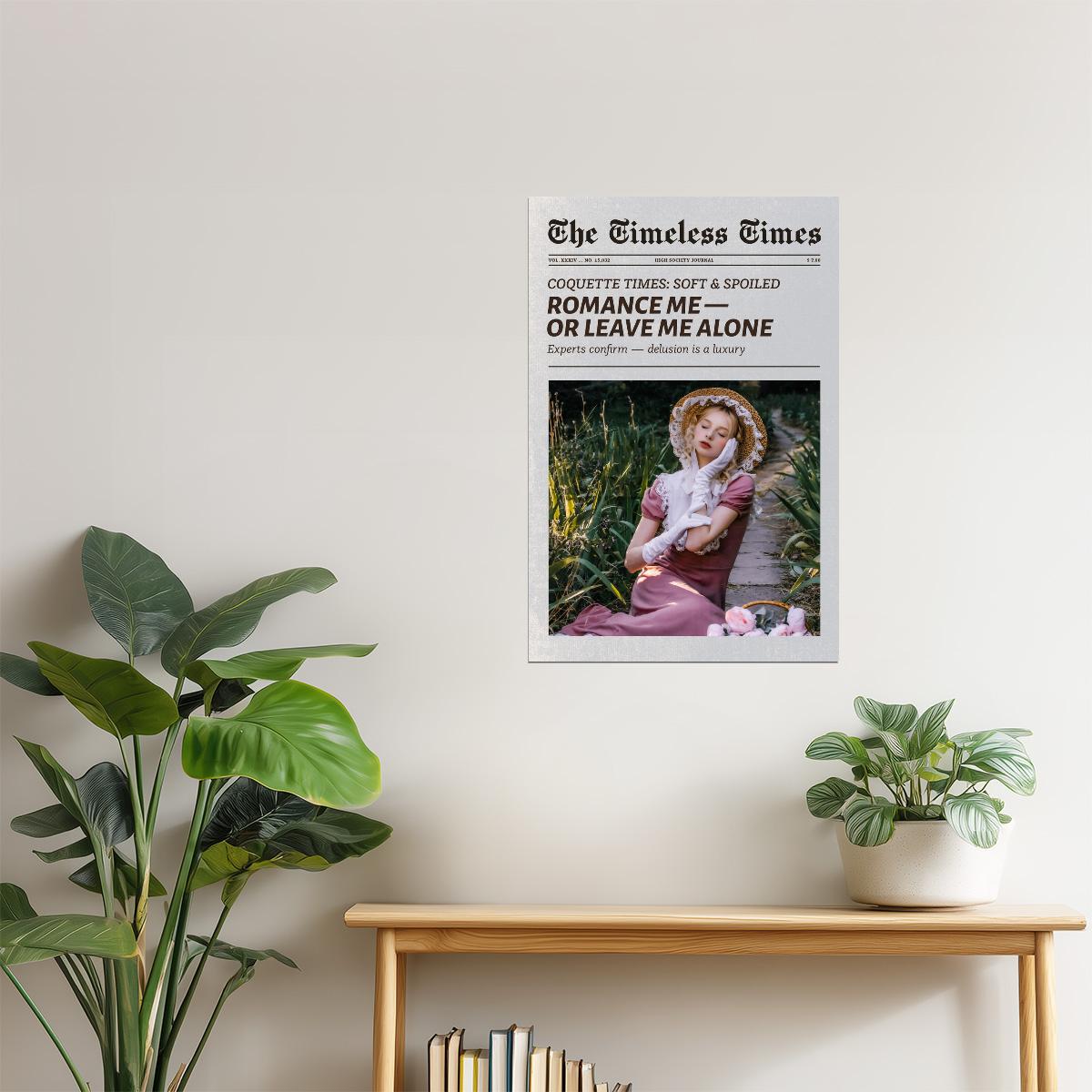 Romance Me or Leave Me Alone | Vintage Newspaper Wall Art Poster