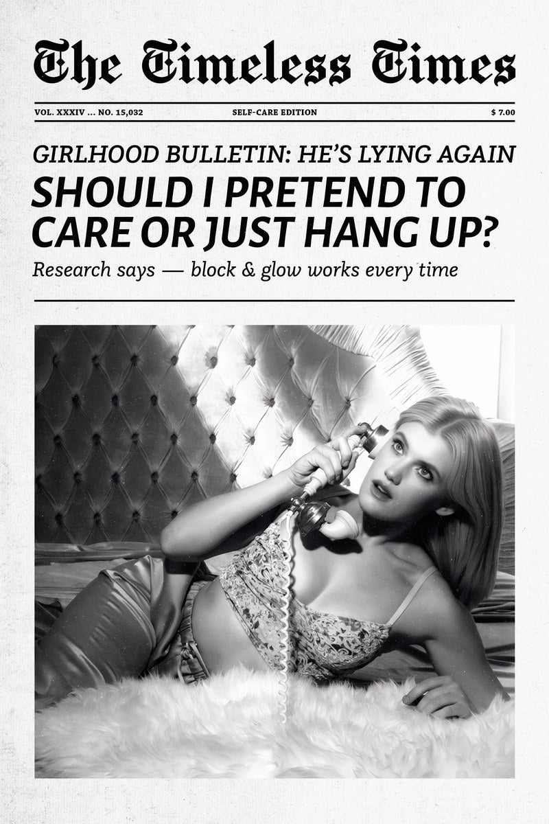 I Don’t Care | Drama Queen Newspaper Wall Art Poster