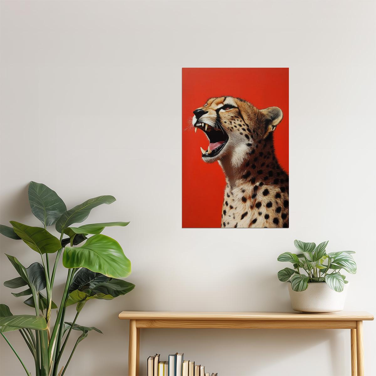 Roaring Cheetah Fashion Poster | High Impact Jungle Cat Photography
