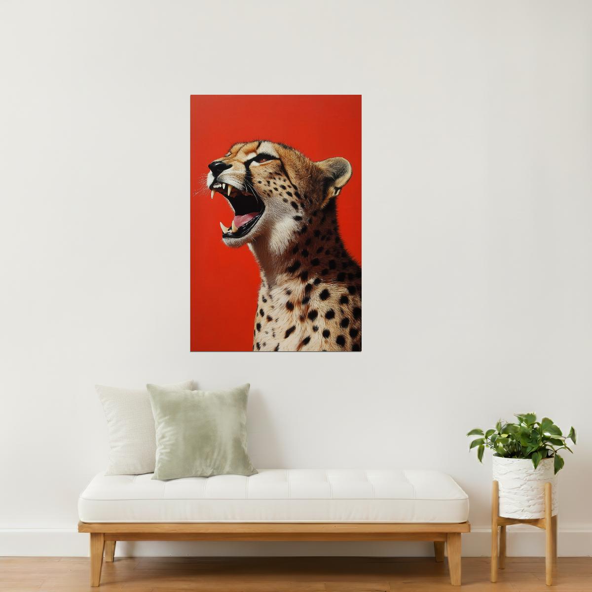 Roaring Cheetah Fashion Poster | High Impact Jungle Cat Photography