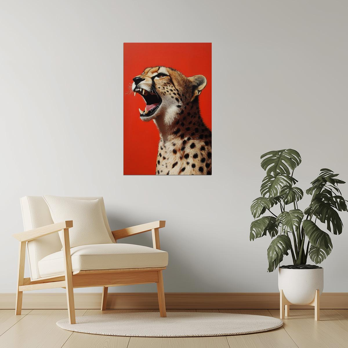 Roaring Cheetah Fashion Poster | High Impact Jungle Cat Photography