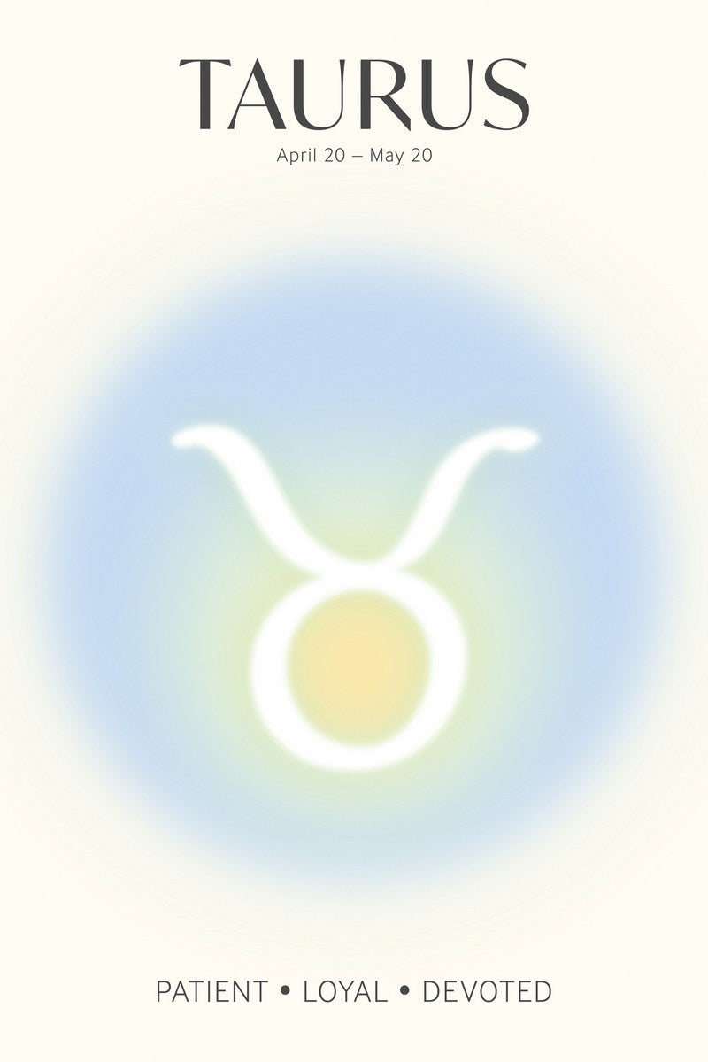 Taurus Zodiac Sign | Modern Celestial Design | Astrology Wall Decor Poster