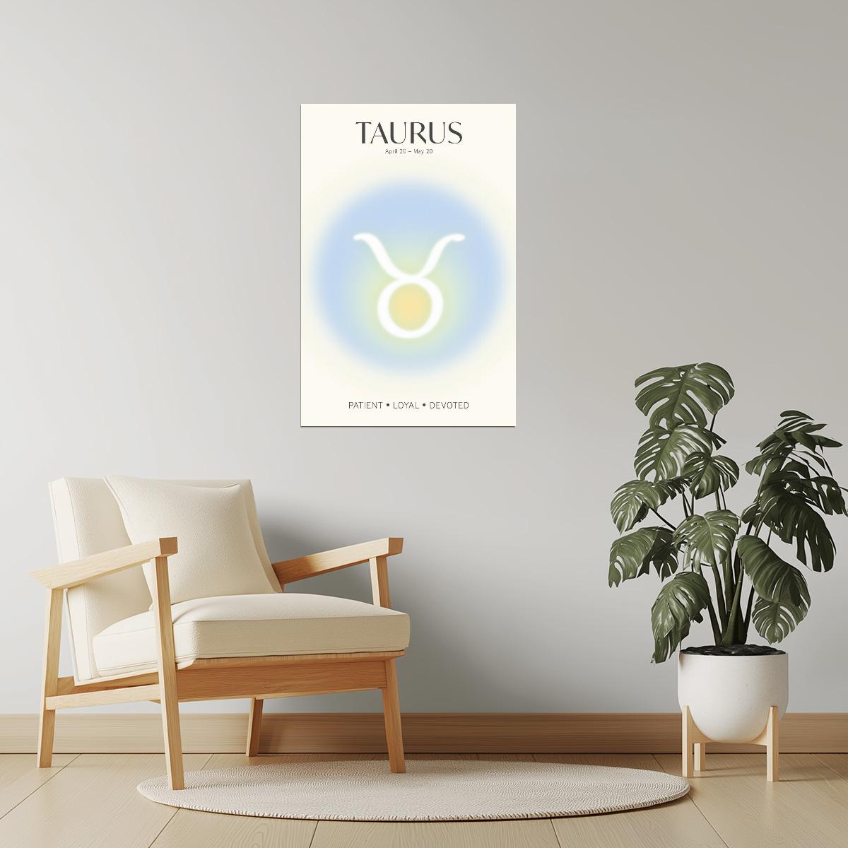 Taurus Zodiac Sign | Modern Celestial Design | Astrology Wall Decor Poster