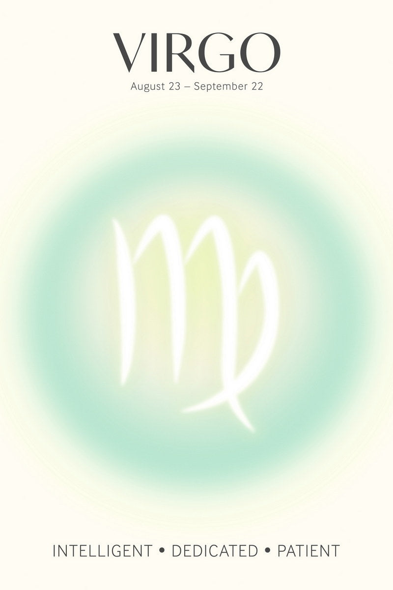 Virgo Zodiac Sign | Spiritual Minimalist Art | Astrology Wall Art Print Poster
