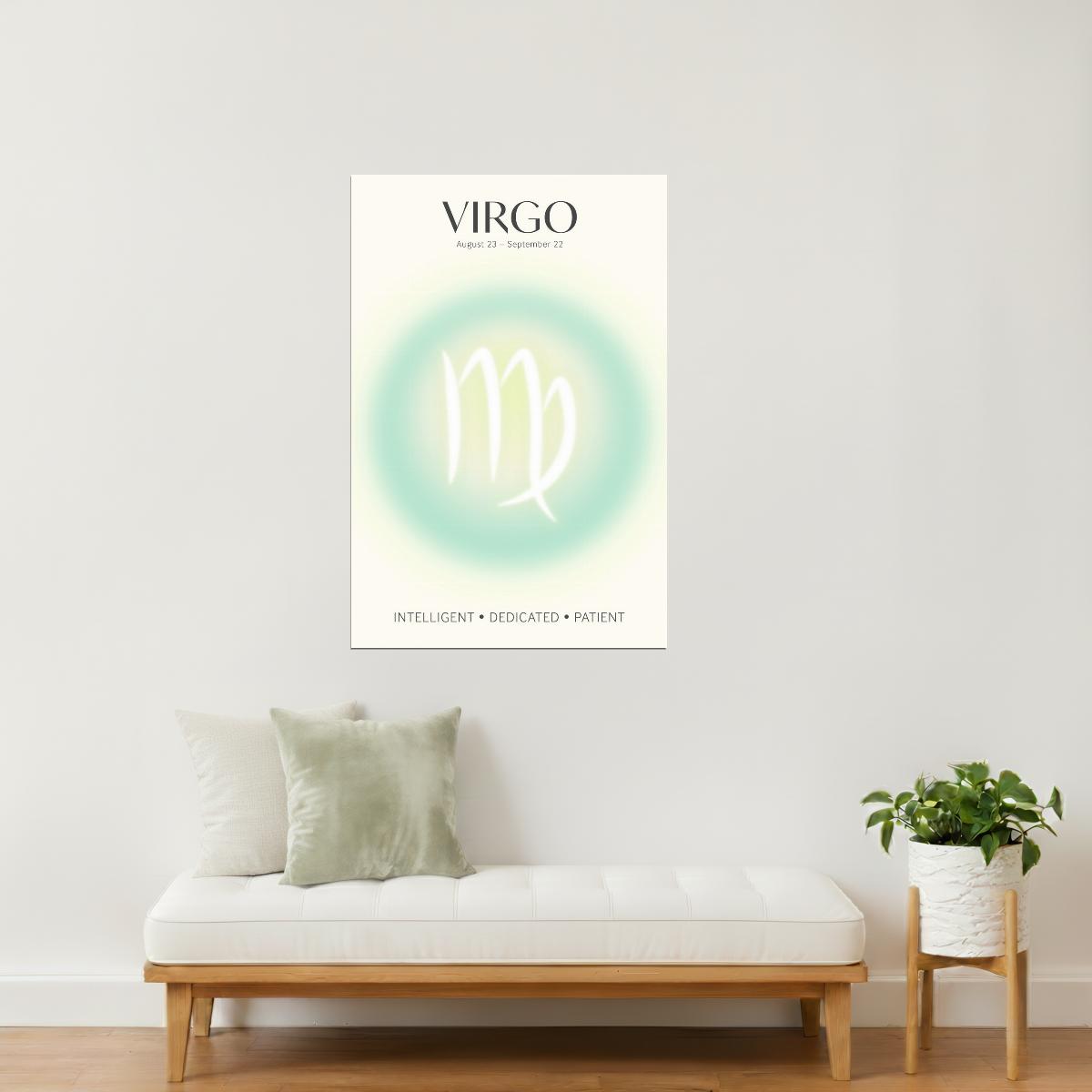 Virgo Zodiac Sign | Spiritual Minimalist Art | Astrology Wall Art Print Poster