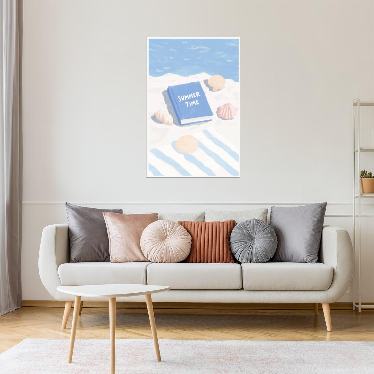 Summer Time with Seashells | Coastal Granddaughter Bookish Aesthetic Poster