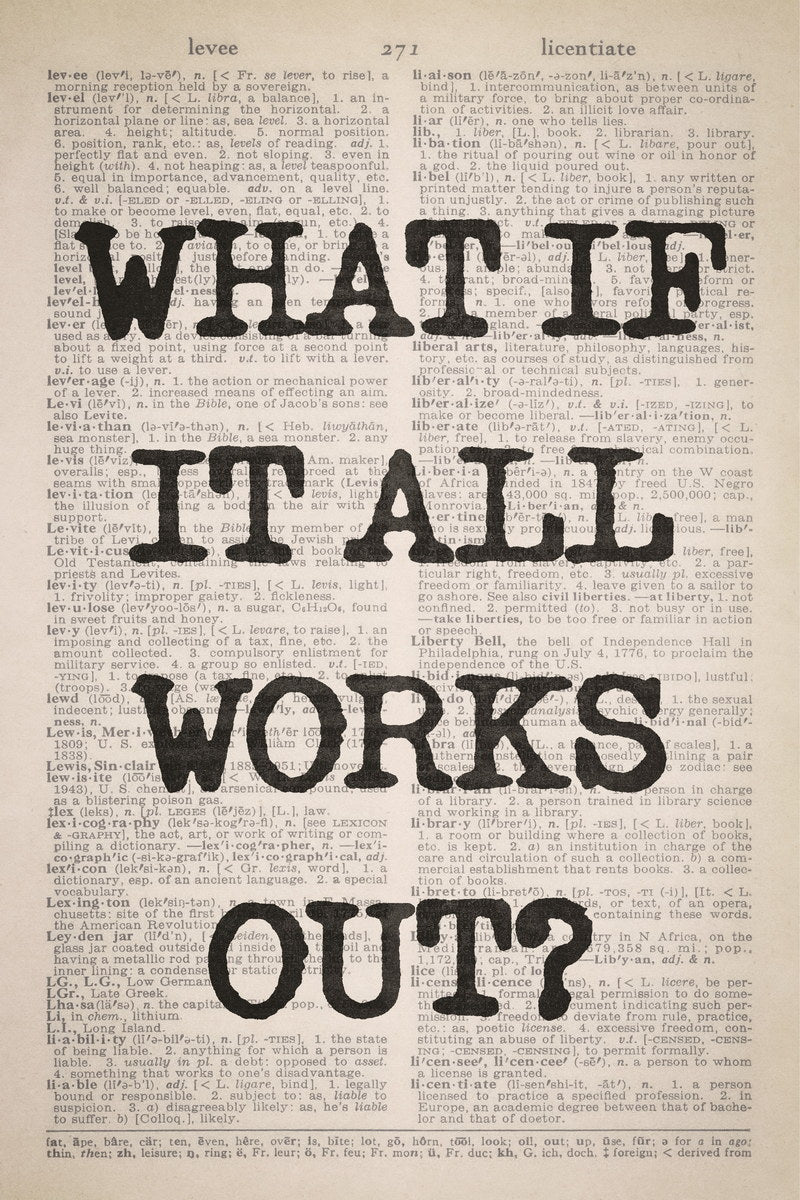 What If It All Works Out | Vintage Newspaper Poster