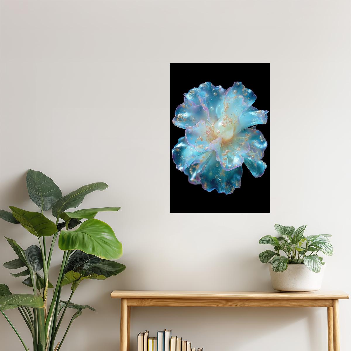 Holographic Bloom | Mystical Surrealism | Wall Art Print Poster