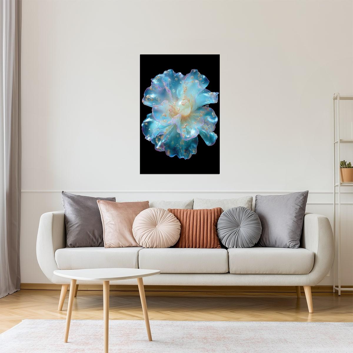 Holographic Bloom | Mystical Surrealism | Wall Art Print Poster