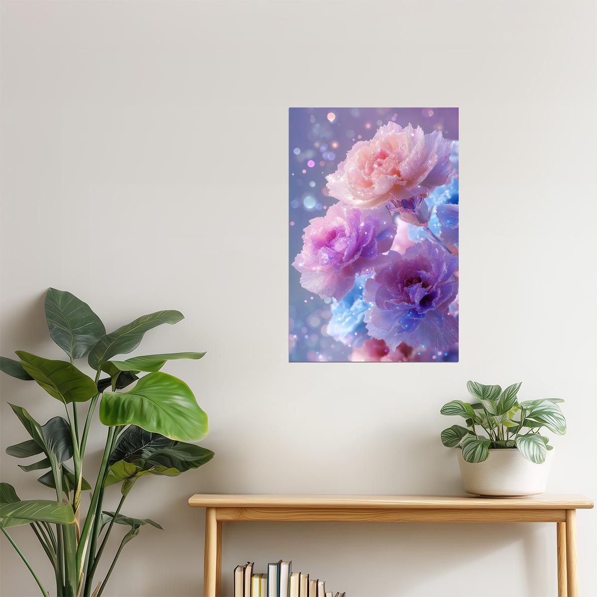 Pastel Rose Bouquet | Whimsical Dreamcore | Wall Art Print Poster