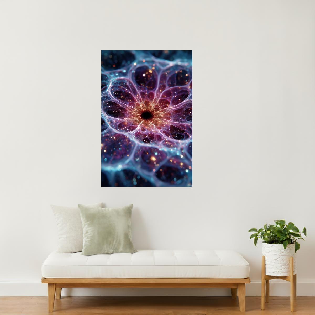 Cosmic Glittering Abstraction | Celestial Fantasy | Wall Art Print Poster