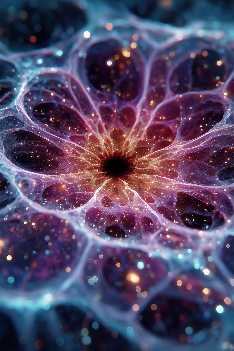Cosmic Glittering Abstraction | Celestial Fantasy | Wall Art Print Poster