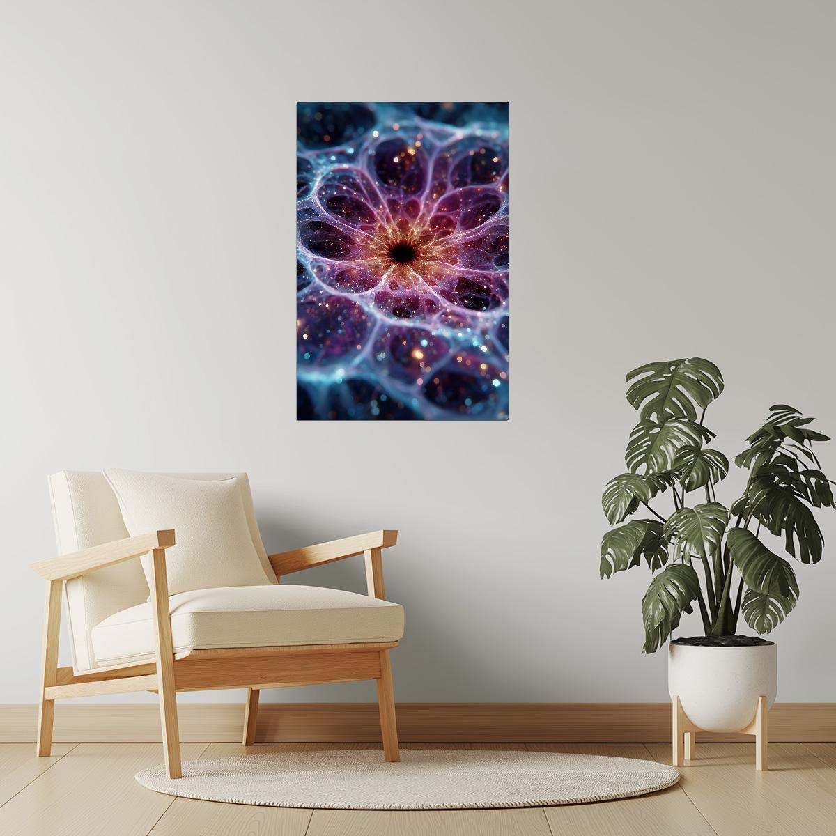 Cosmic Glittering Abstraction | Celestial Fantasy | Wall Art Print Poster