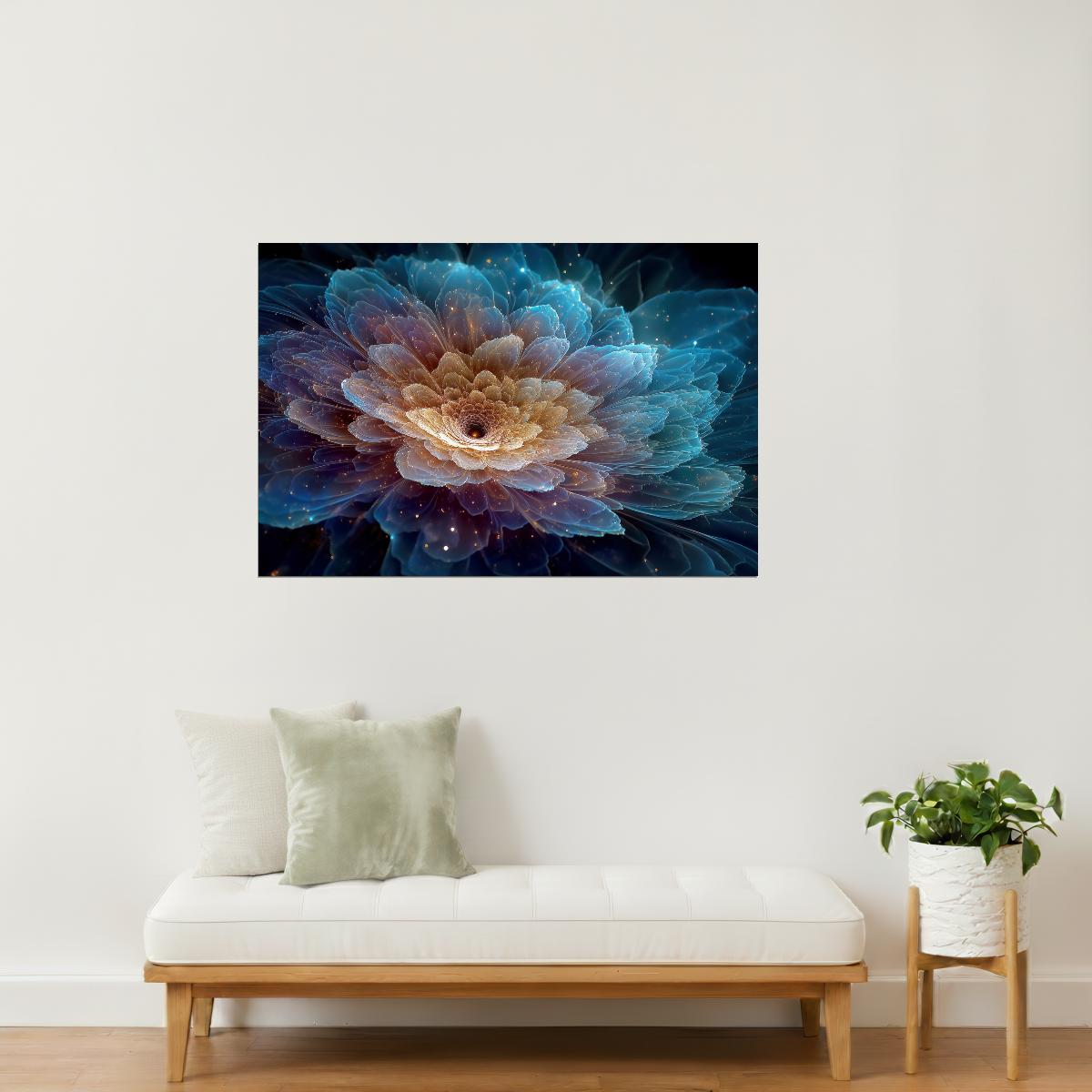 Ethereal Bloom Layers | Mystical Surrealism | Wall Decor Poster
