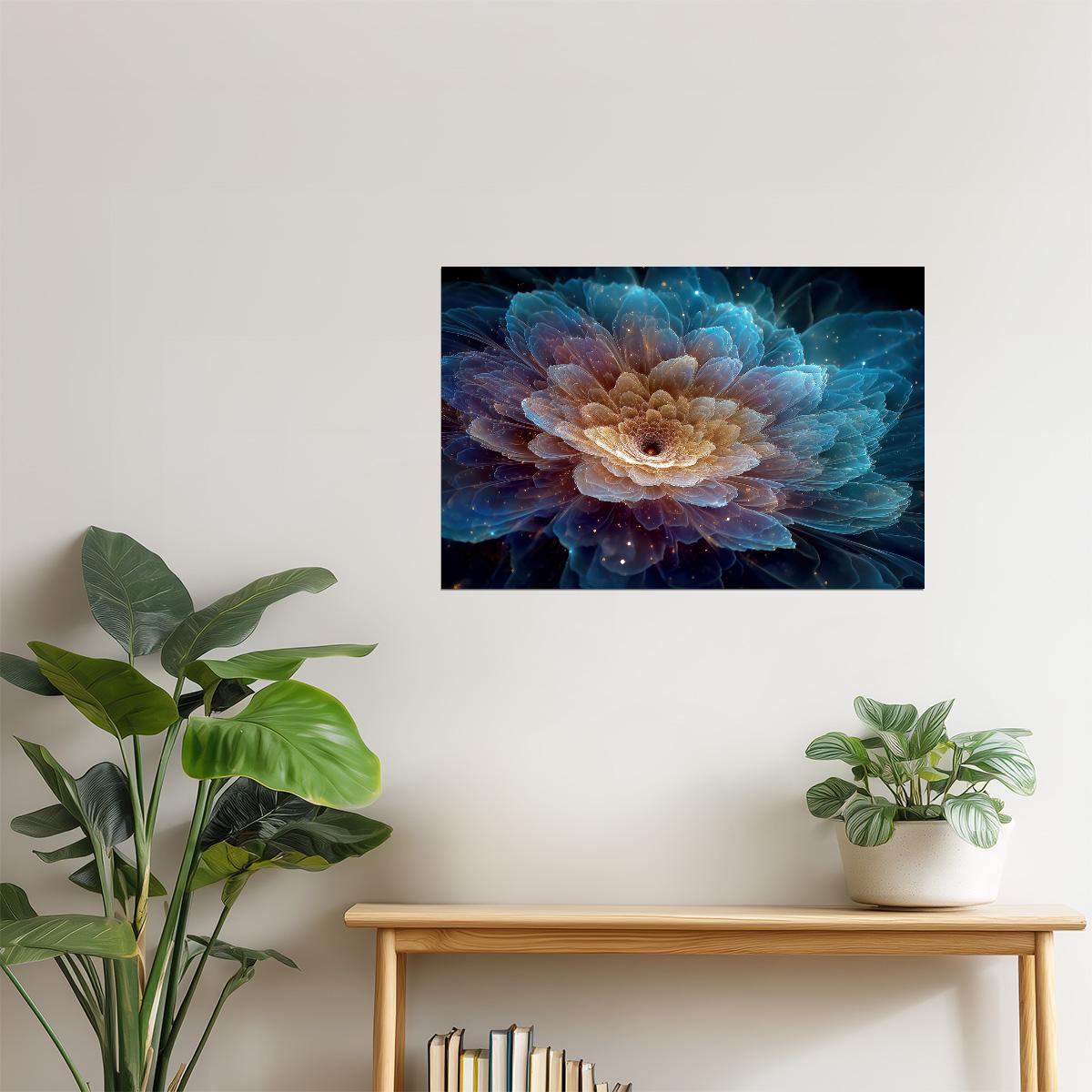 Ethereal Bloom Layers | Mystical Surrealism | Wall Decor Poster