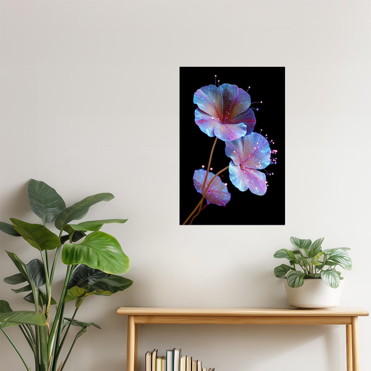 Shimmering Pink Petals | Whimsical Fantasycore | Wall Art Print Poster
