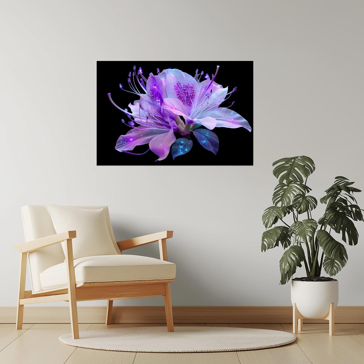 Dreamy Orchid Bloom | Whimsical Aura Core | Wall Decor Poster
