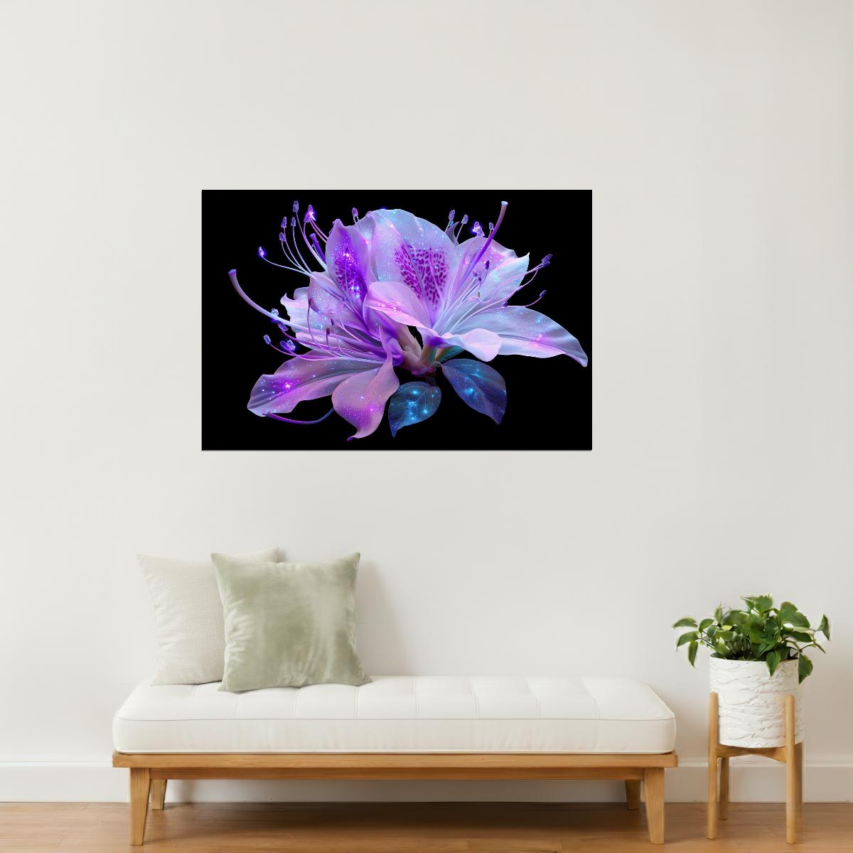 Dreamy Orchid Bloom | Whimsical Aura Core | Wall Decor Poster