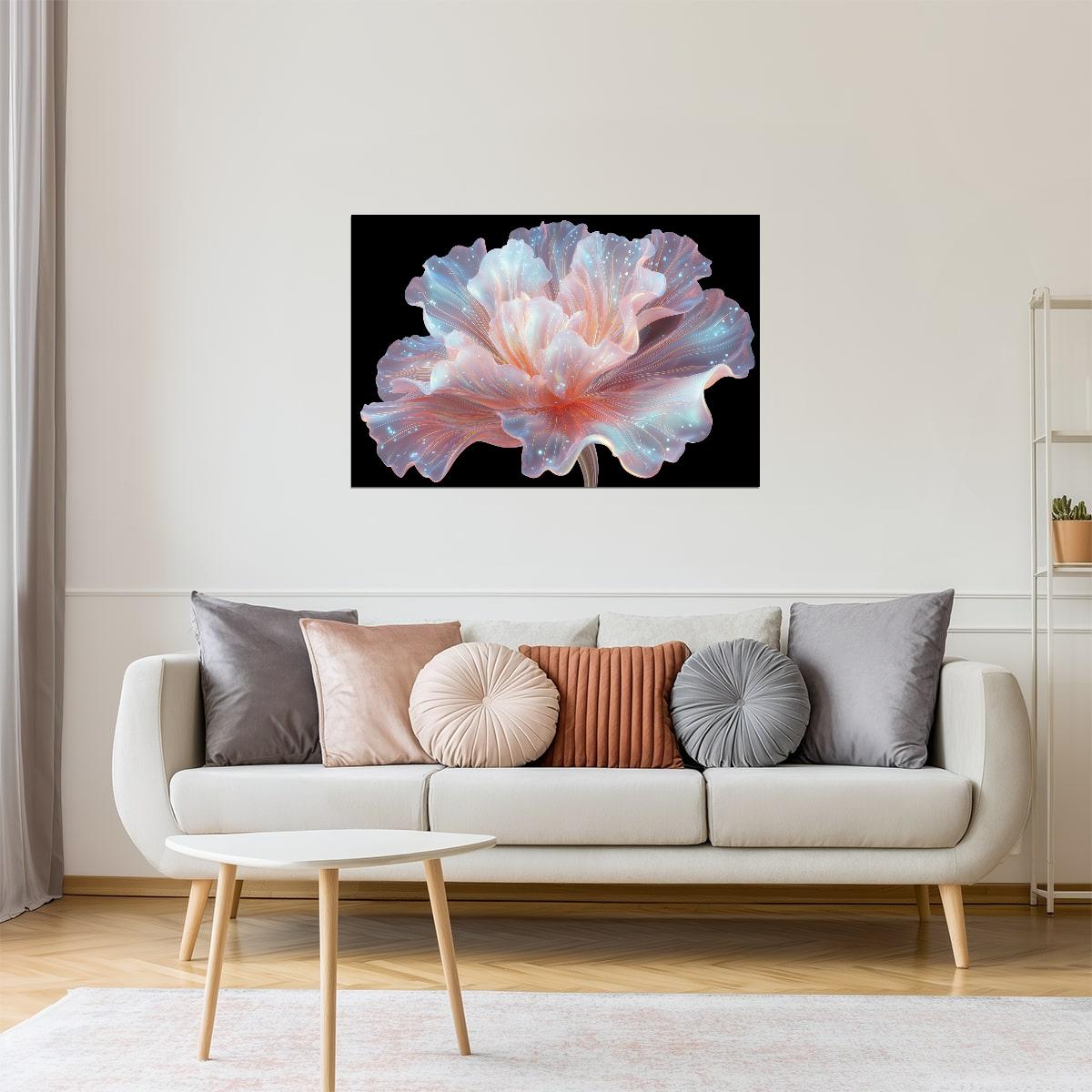 Translucent Coral Bloom | Ethereal Fantasy Art | Wall Decor Poster