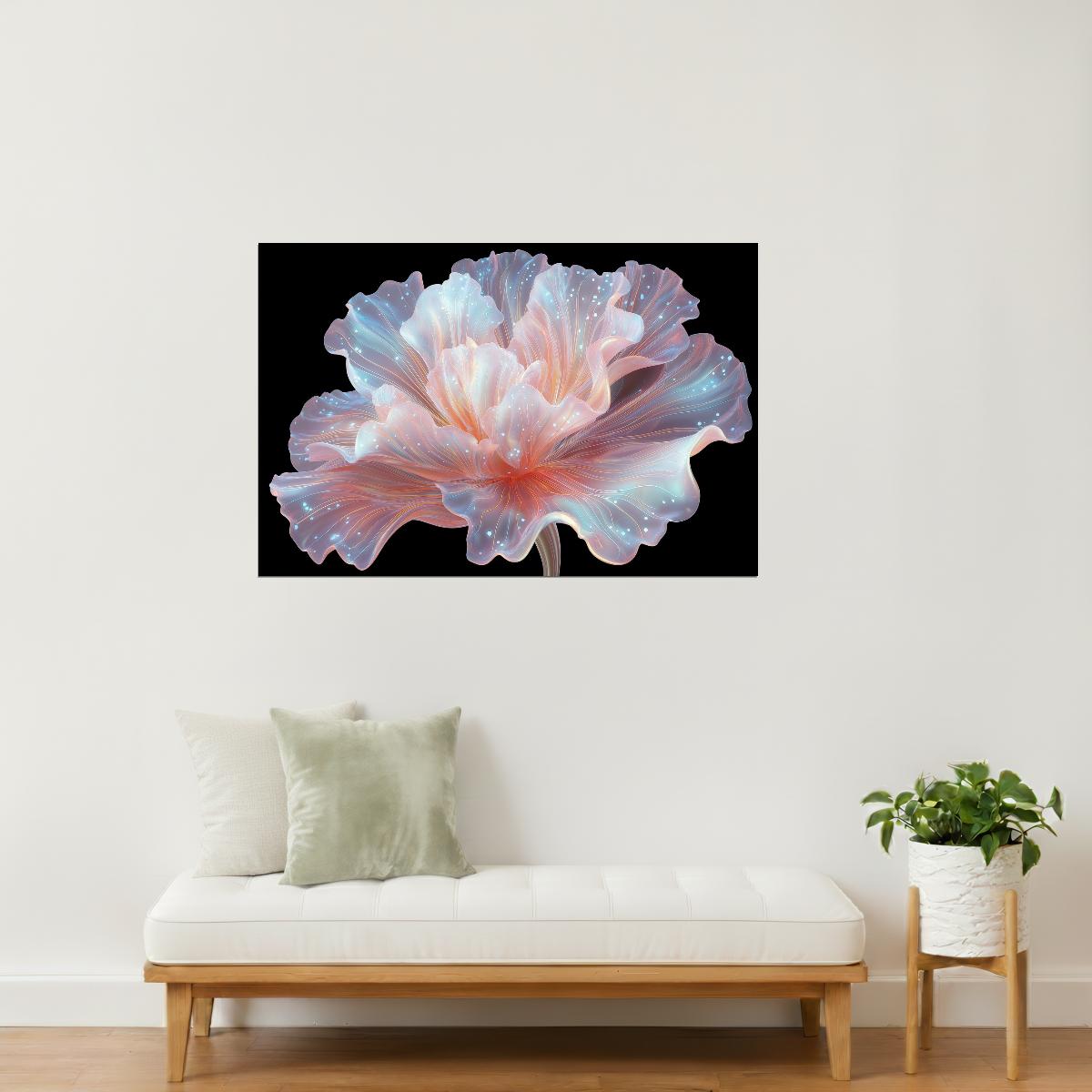 Translucent Coral Bloom | Ethereal Fantasy Art | Wall Decor Poster