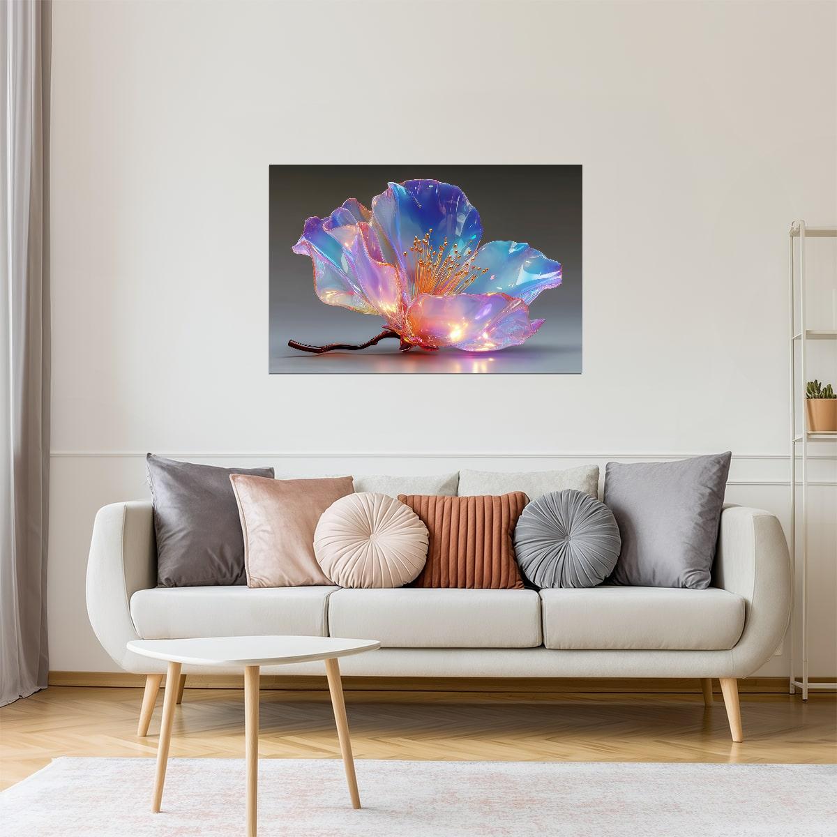 Prismatic Fallen Bloom | Mystical Surrealism | Wall Art Print Poster