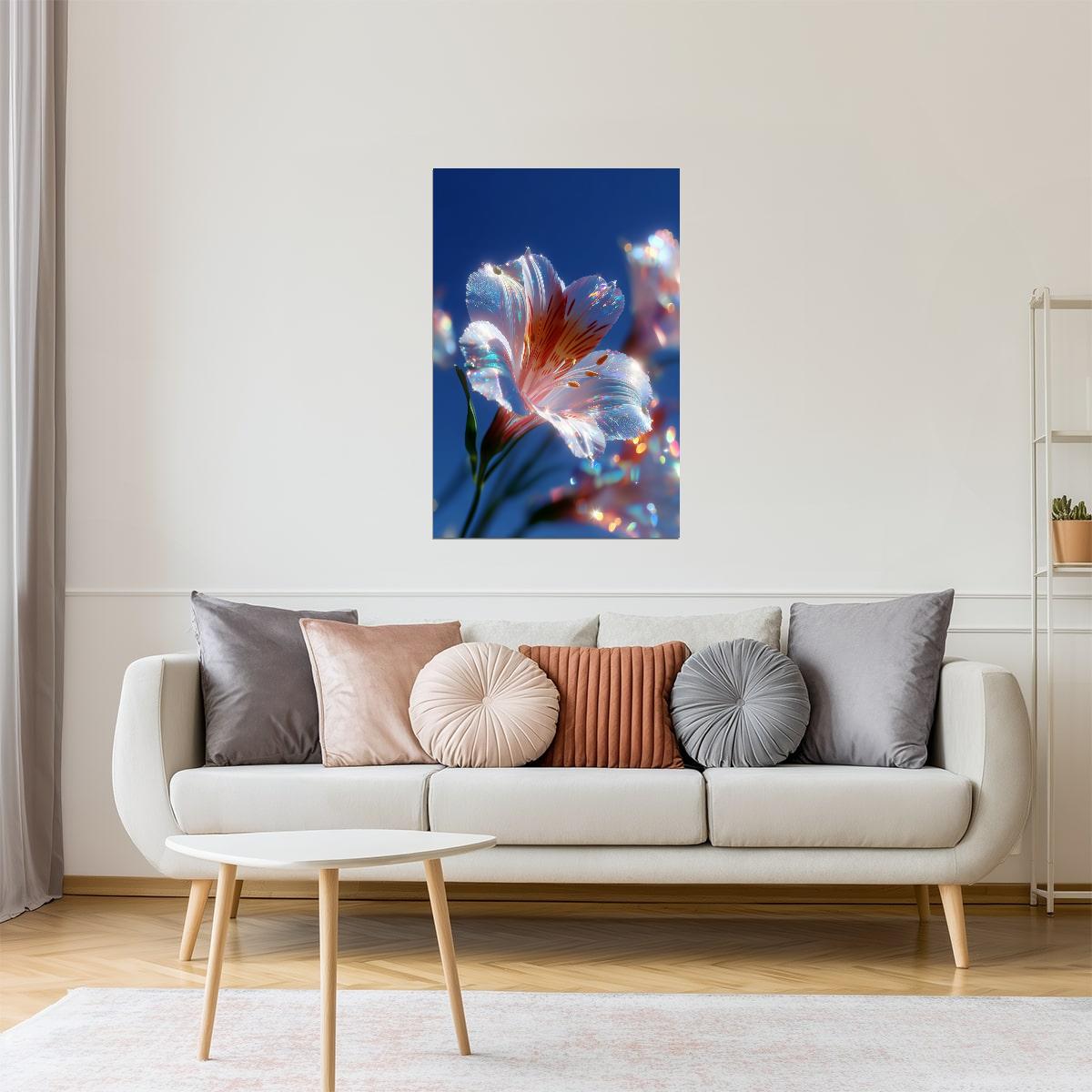 Radiant White Flower | Ethereal Dreamcore | Wall Art Print Poster
