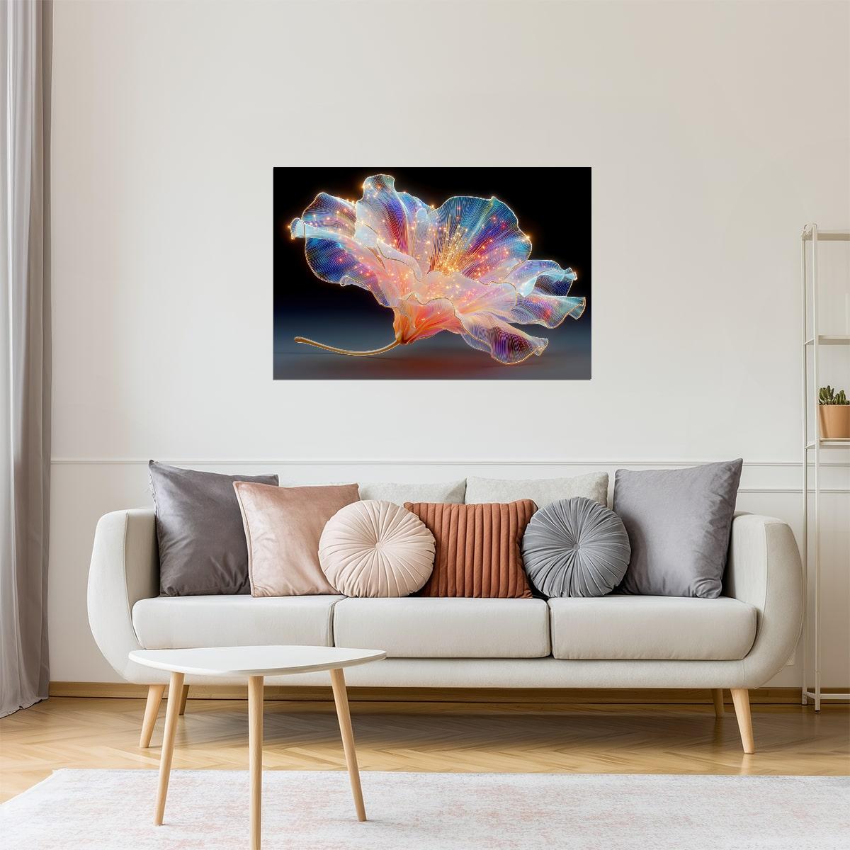 Prismatic Bloom | Ethereal Fantasy Art | Wall Art Print Poster