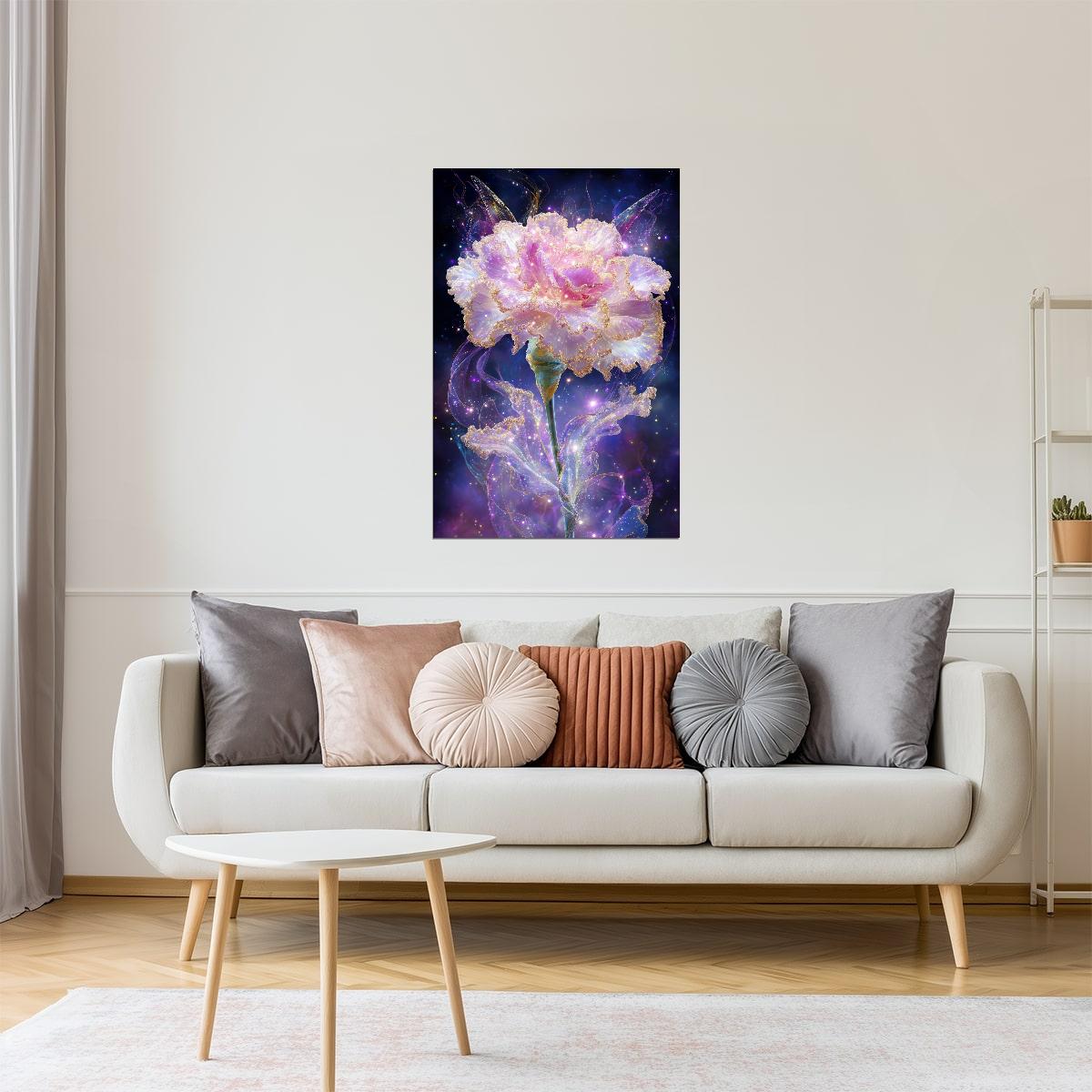 Celestial Cosmic Flower | Otherworldly Fantasy Art | Wall Art Print Poster