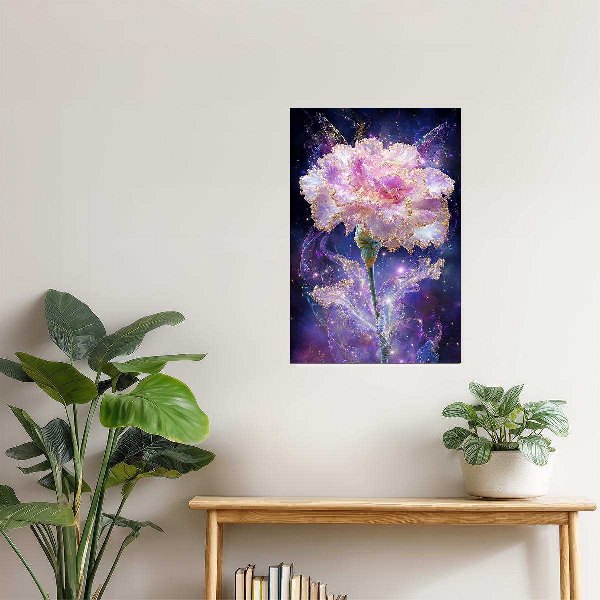 Celestial Cosmic Flower | Otherworldly Fantasy Art | Wall Art Print Poster