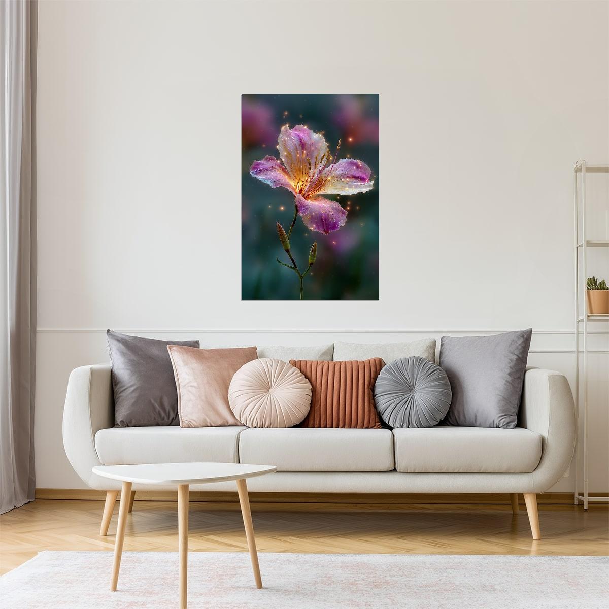 Radiant Pink Blossom | Whimsical Dreamcore | Wall Decor Poster