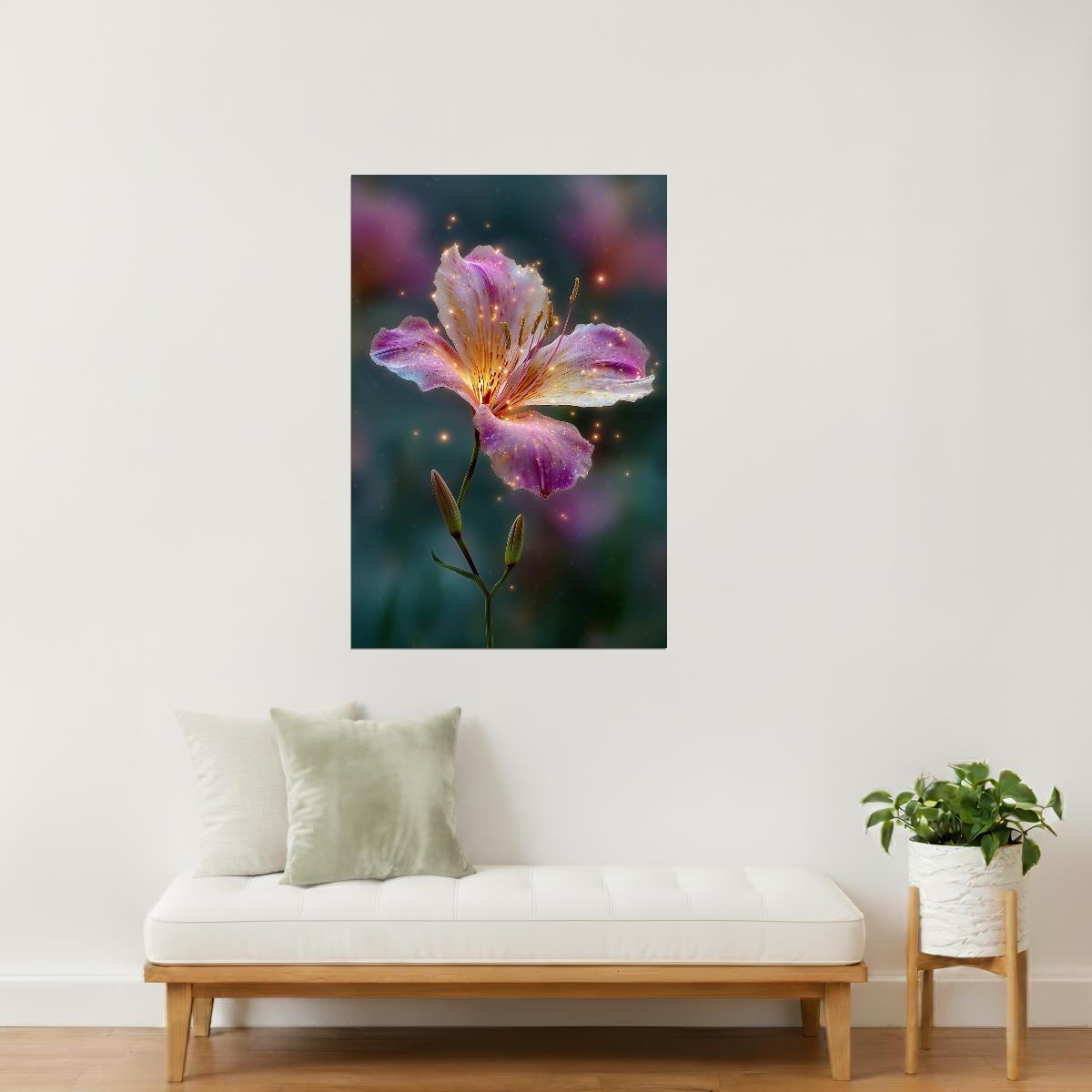 Radiant Pink Blossom | Whimsical Dreamcore | Wall Decor Poster