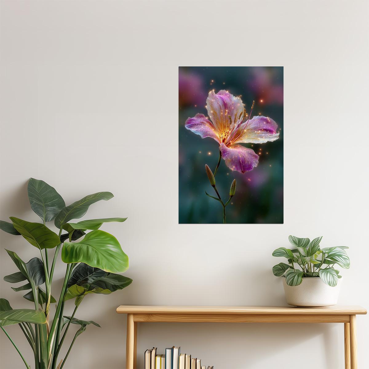 Radiant Pink Blossom | Whimsical Dreamcore | Wall Decor Poster
