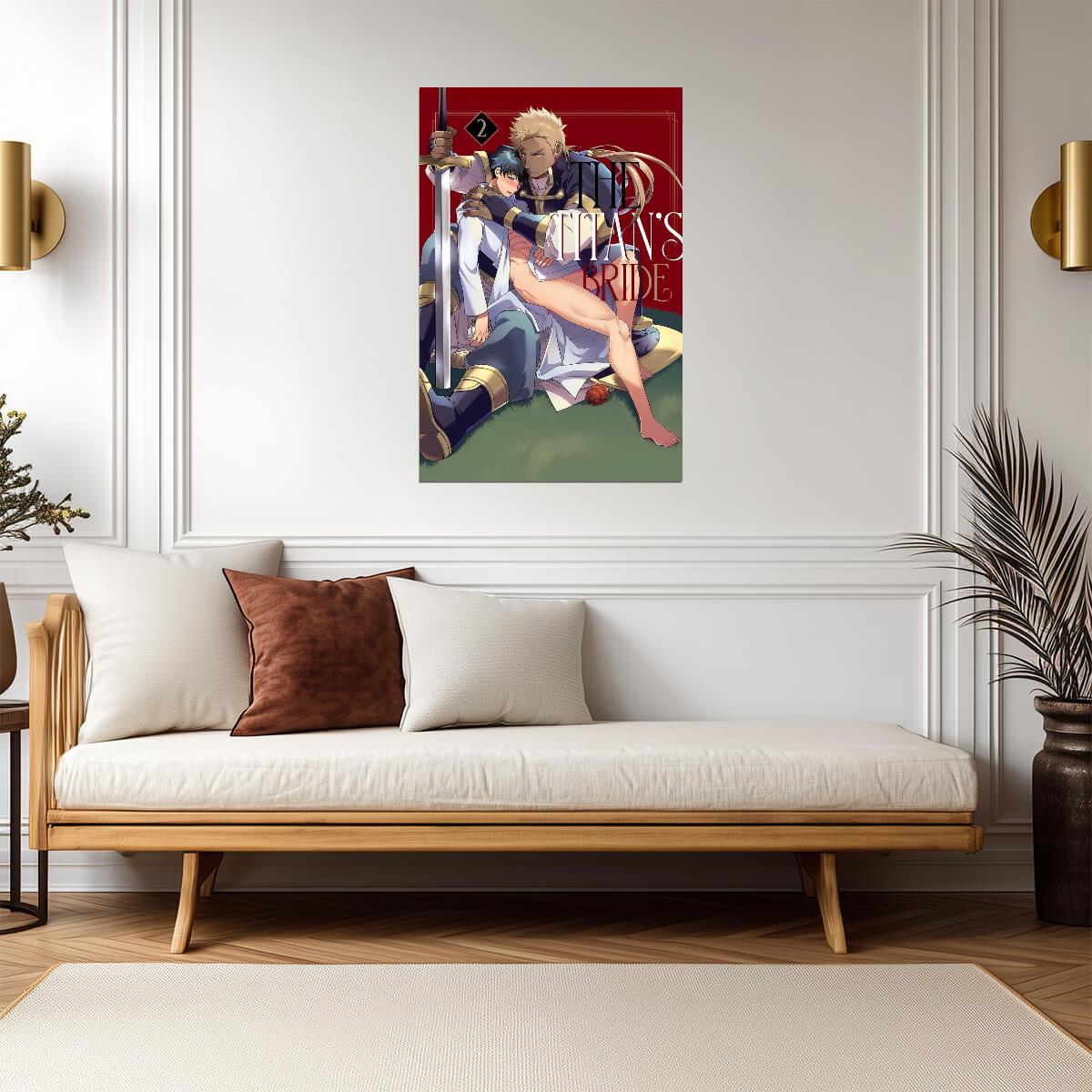 The Titan's Bride Caius & Kouichi | Yaoi Anime Poster | Fantasy Romance Art