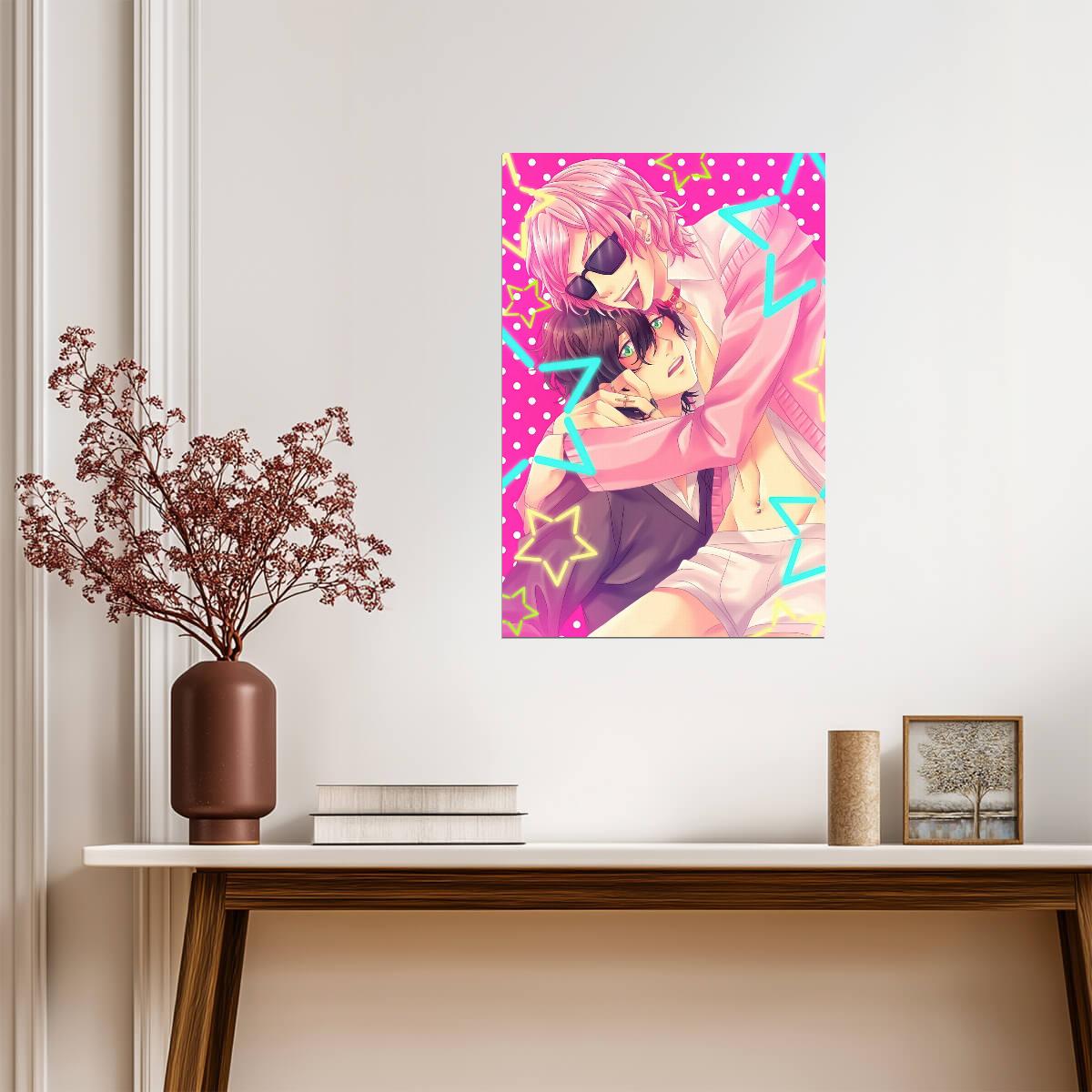 Yarichin Bitch Club Yuri & Toono | Yaoi Anime Poster | BL Wall Art