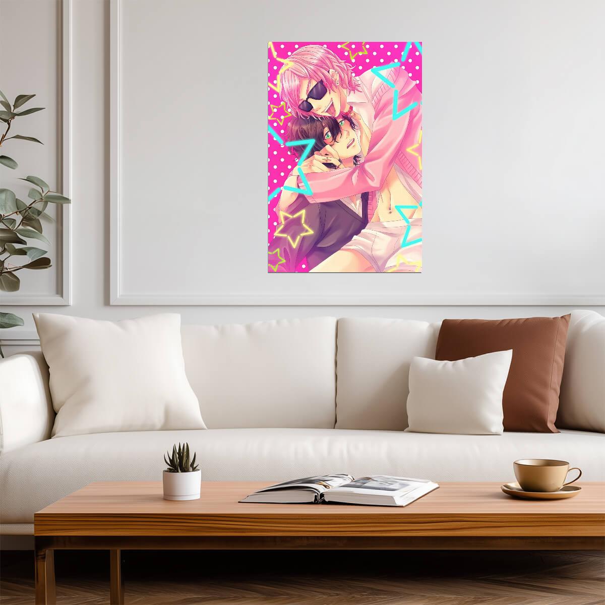 Yarichin Bitch Club Yuri & Toono | Yaoi Anime Poster | BL Wall Art