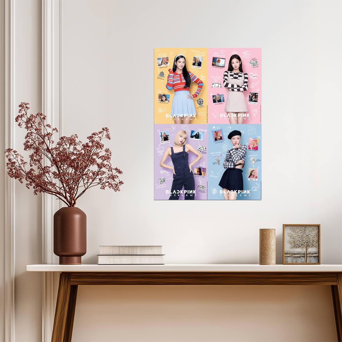 Blackpink The Game | K-Pop Music Poster | Jennie Lisa Rosé Jisoo Group Photo