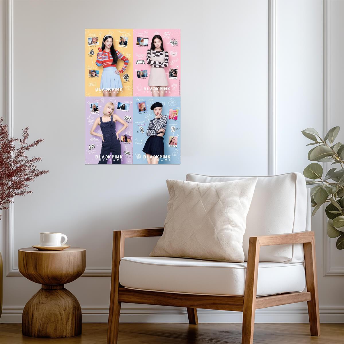 Blackpink The Game | K-Pop Music Poster | Jennie Lisa Rosé Jisoo Group Photo