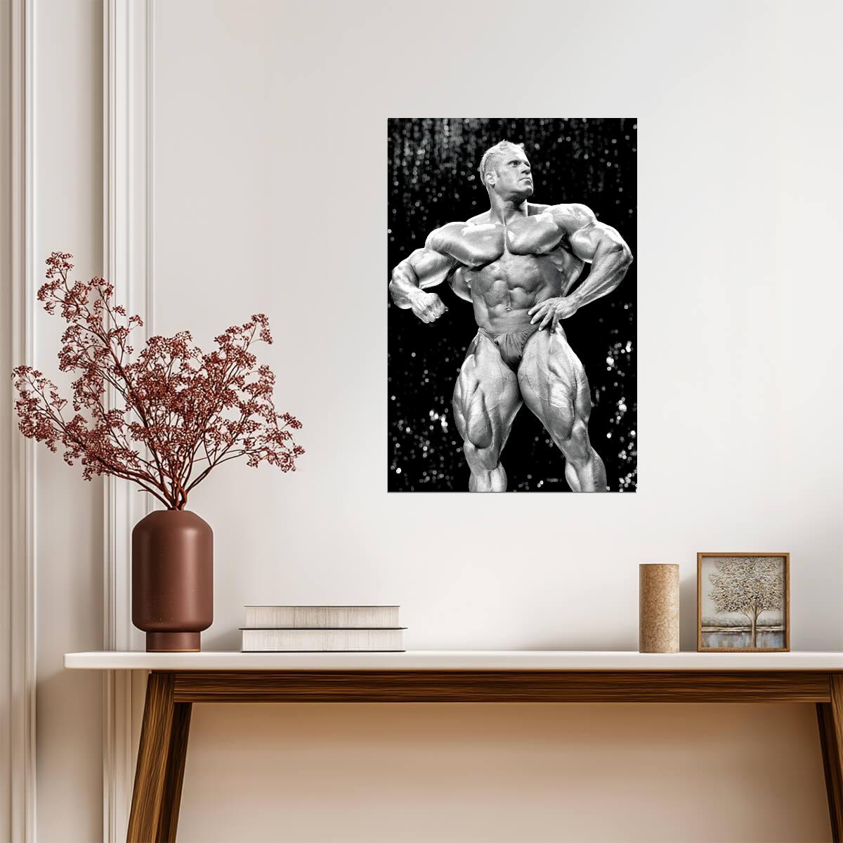 Jay Cutler Mr. Olympia | Bodybuilding Legend Poster | Black and White Photography