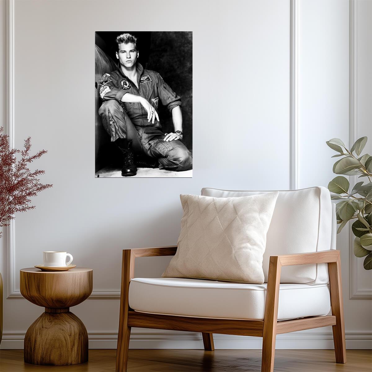 Val Kilmer as Iceman | Top Gun Movie Poster | 80s Star Actor Art