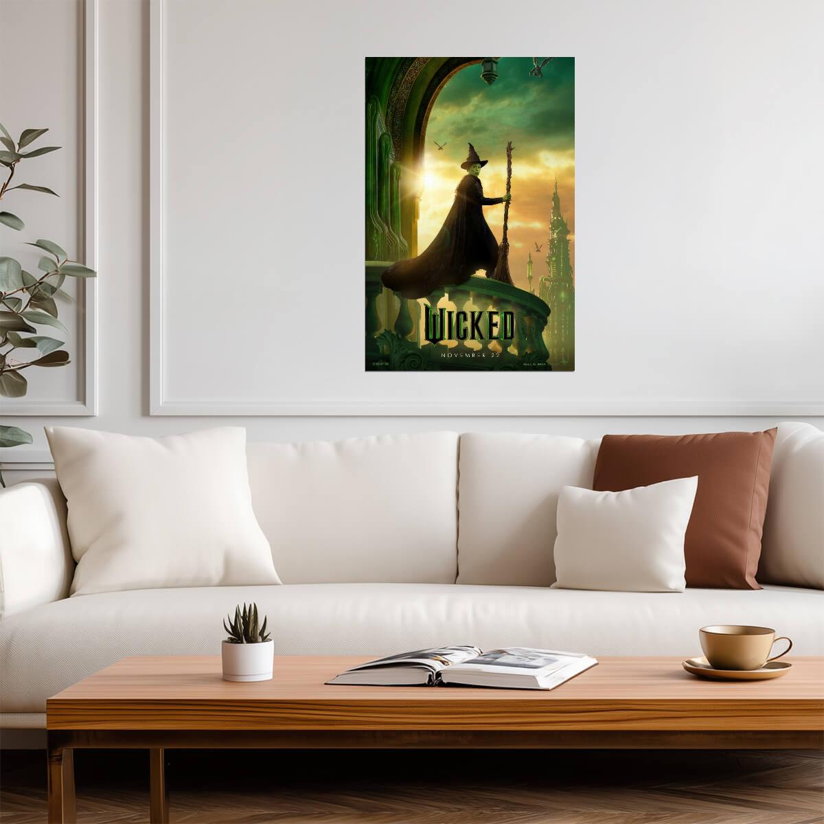 Wicked Movie Poster | Cynthia Erivo as Elphaba | Musical Film Wall Art